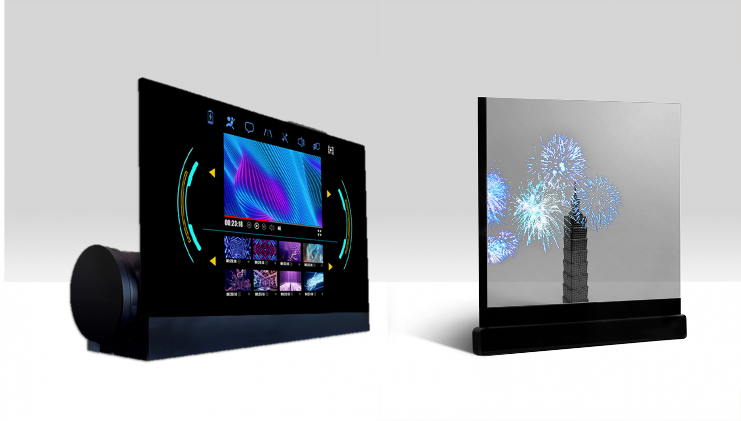 可捲式、折疊性、高透明